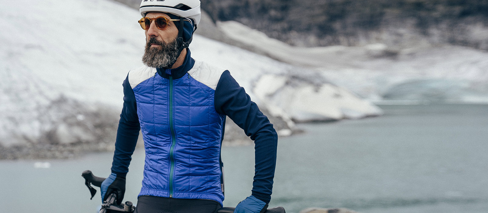 Pánská cyklo bunda Café du Cycliste LEONIE modrá